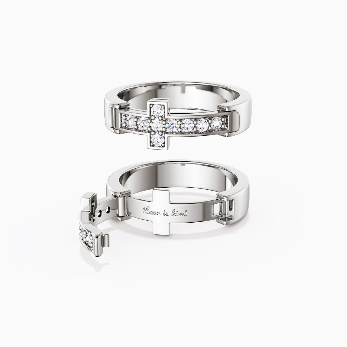 Personalized Eternal Love Cross Promise Ring