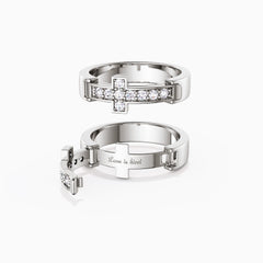 Personalized Eternal Love Cross Promise Ring