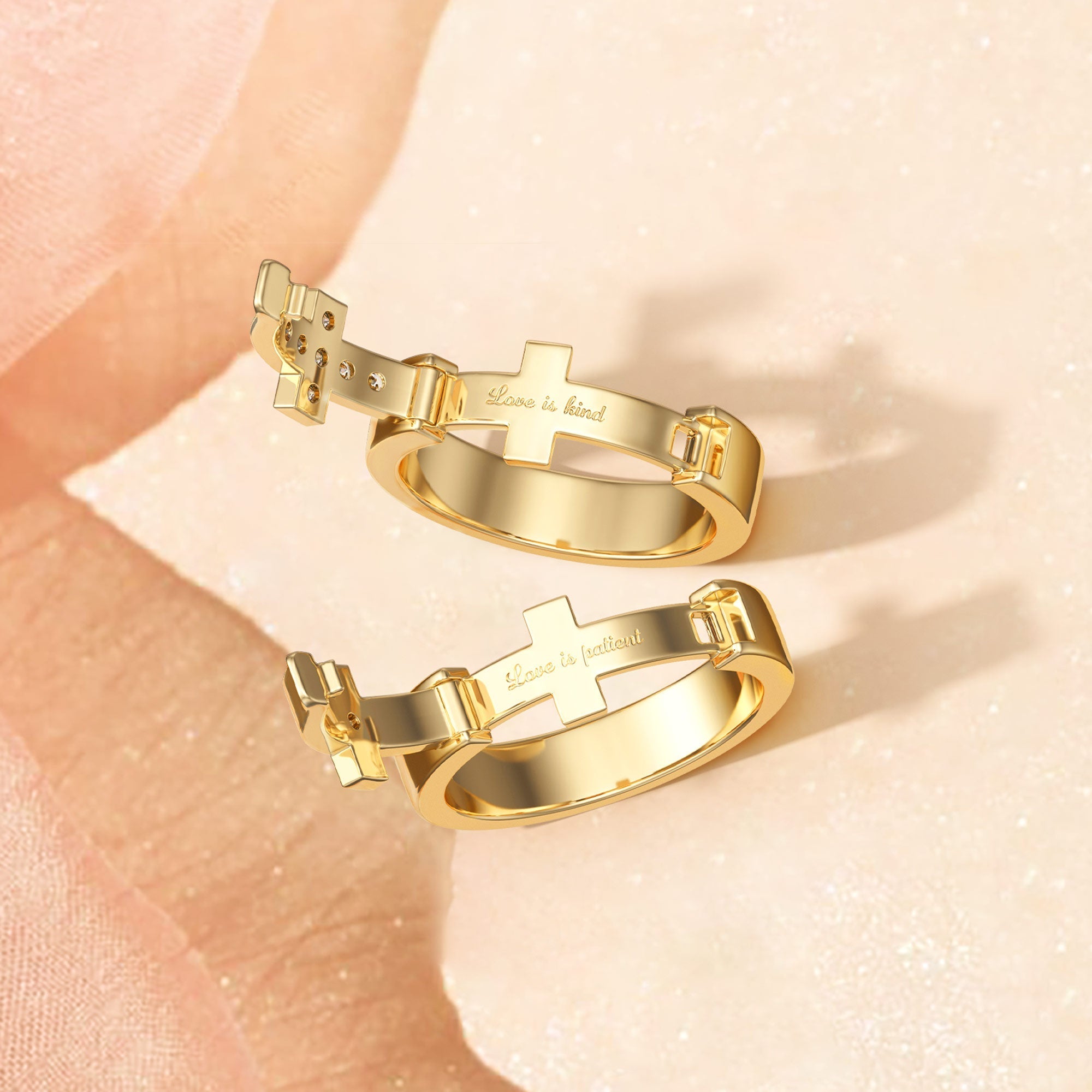 Personalized Eternal Love Cross Promise Ring