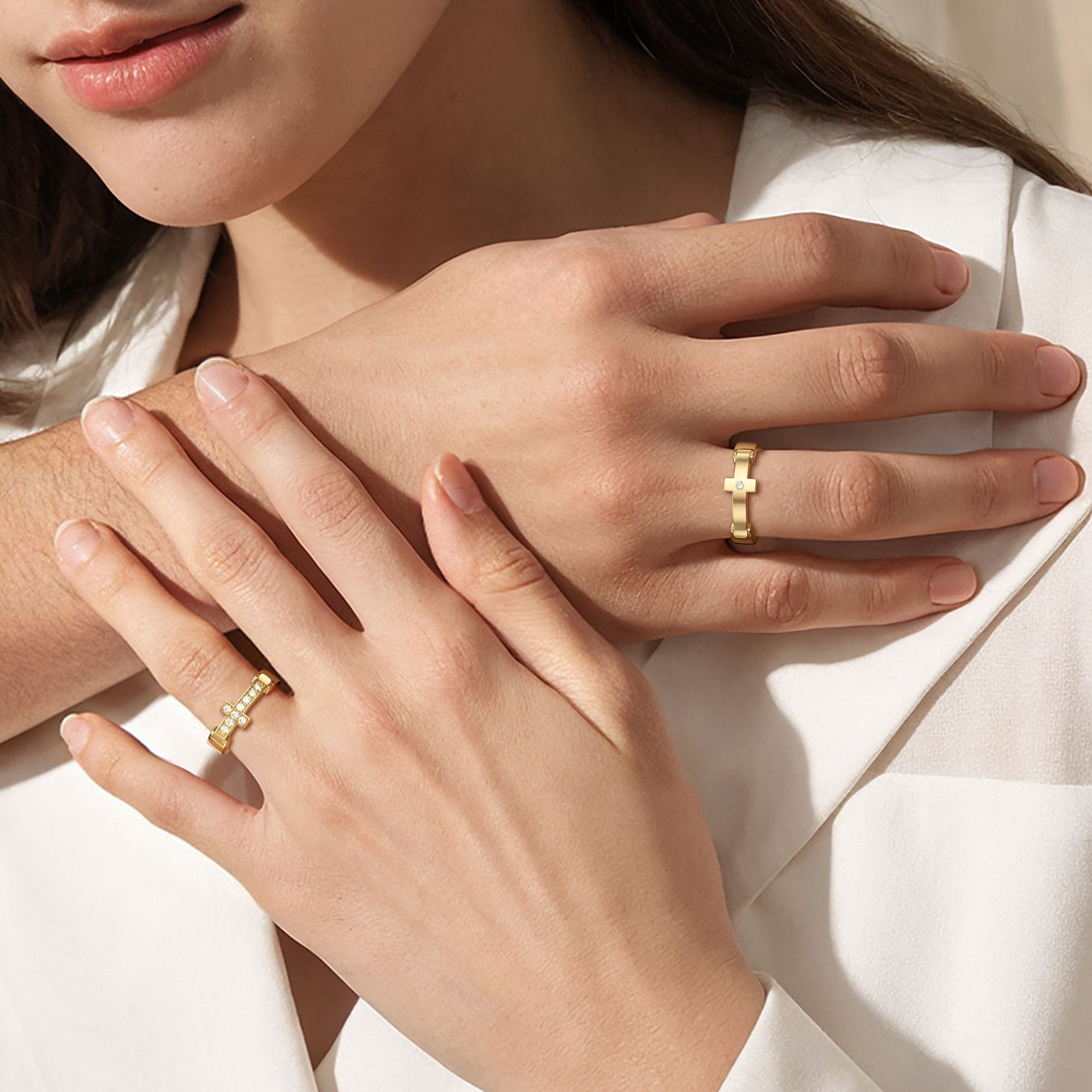 Personalized Eternal Love Cross Promise Ring