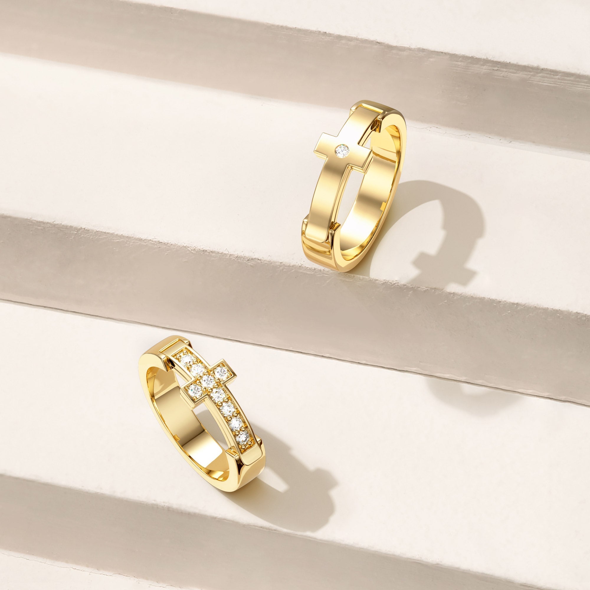 Eternal Love Cross Pave Promise Ring