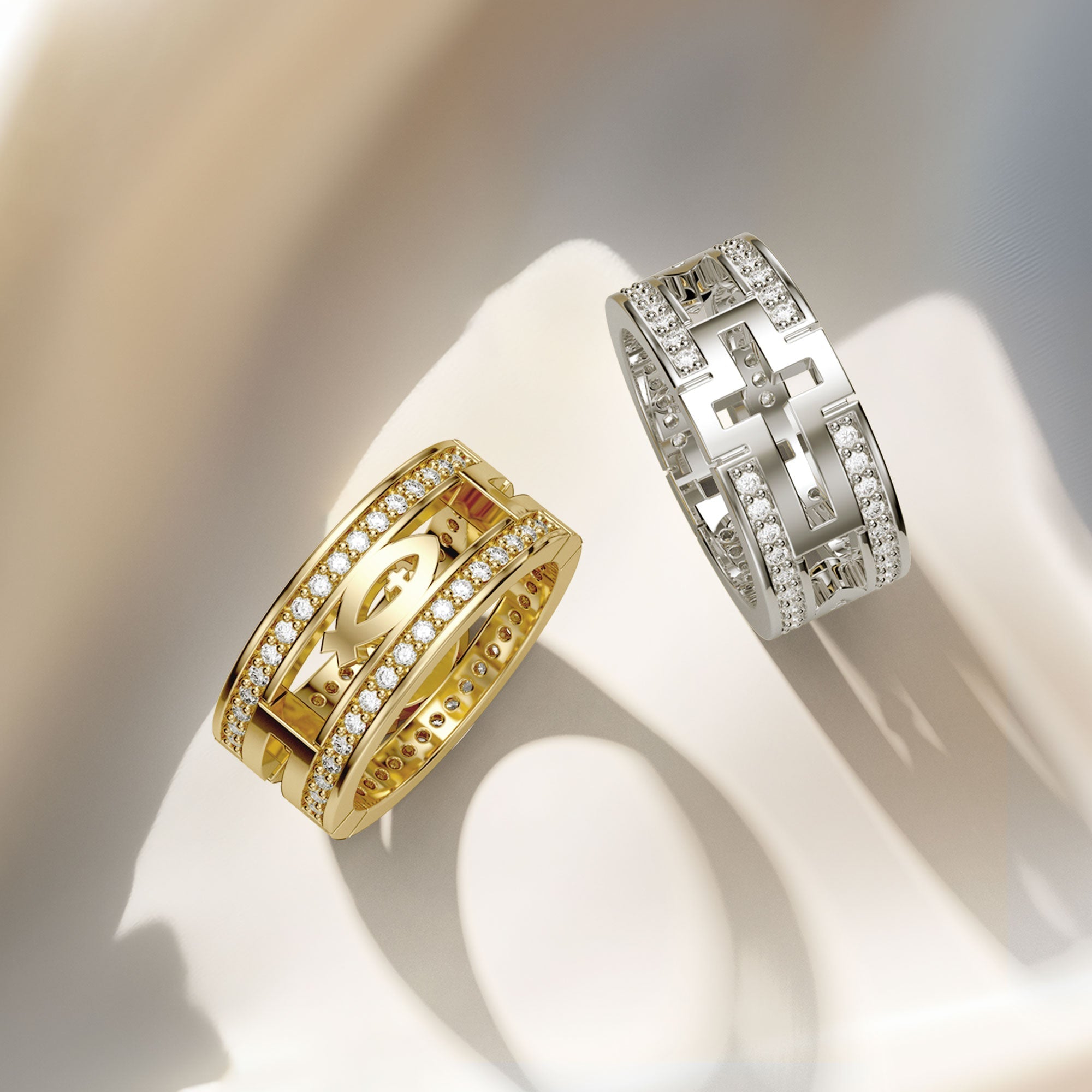 Cut Out Cross Ichthys Ring