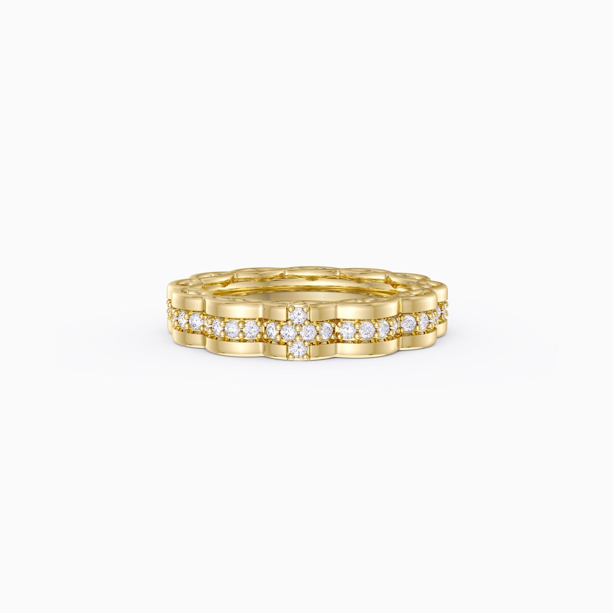 Floral Thorns Cross Statement Ring