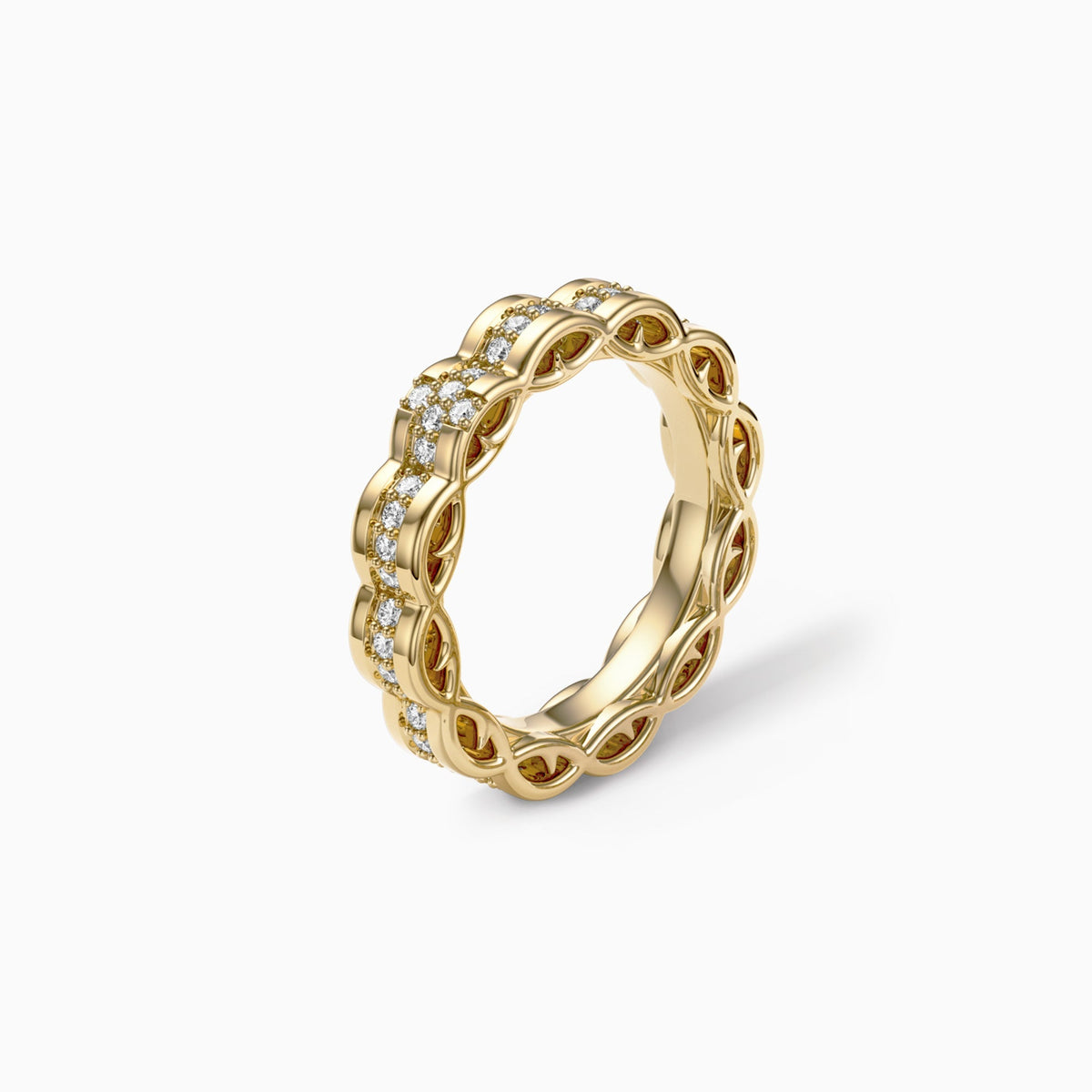 Floral Thorns Cross Statement Ring