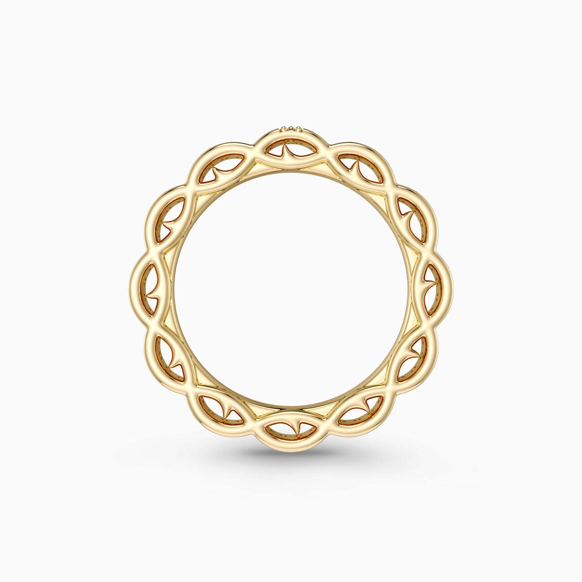 Floral Thorns Cross Statement Ring