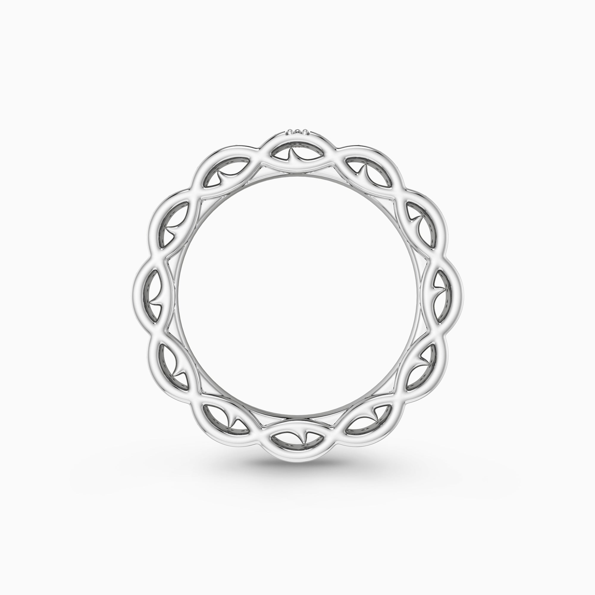 Floral Thorns Cross Statement Ring