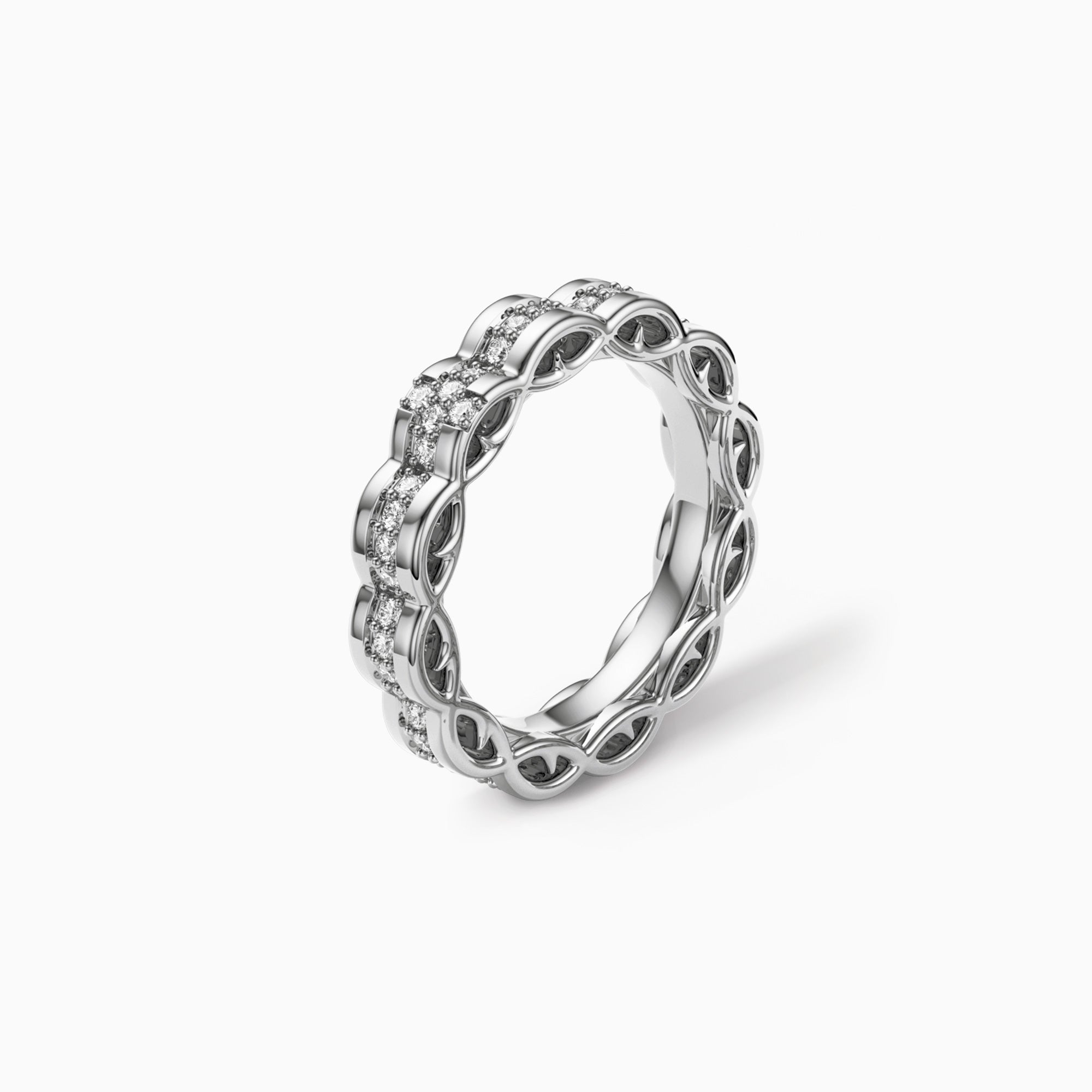 Floral Thorns Cross Statement Ring