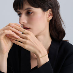 Thorned Half Hoop Stud Earrings