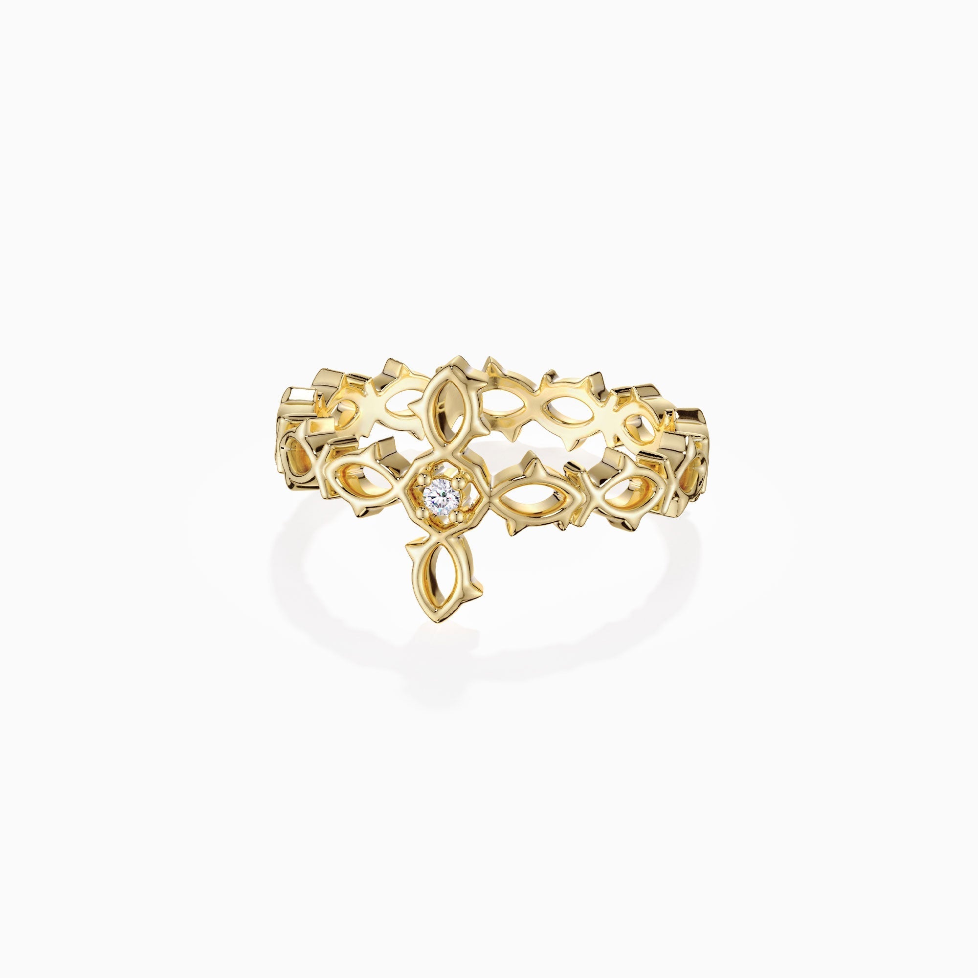 Thorned Cross Ring