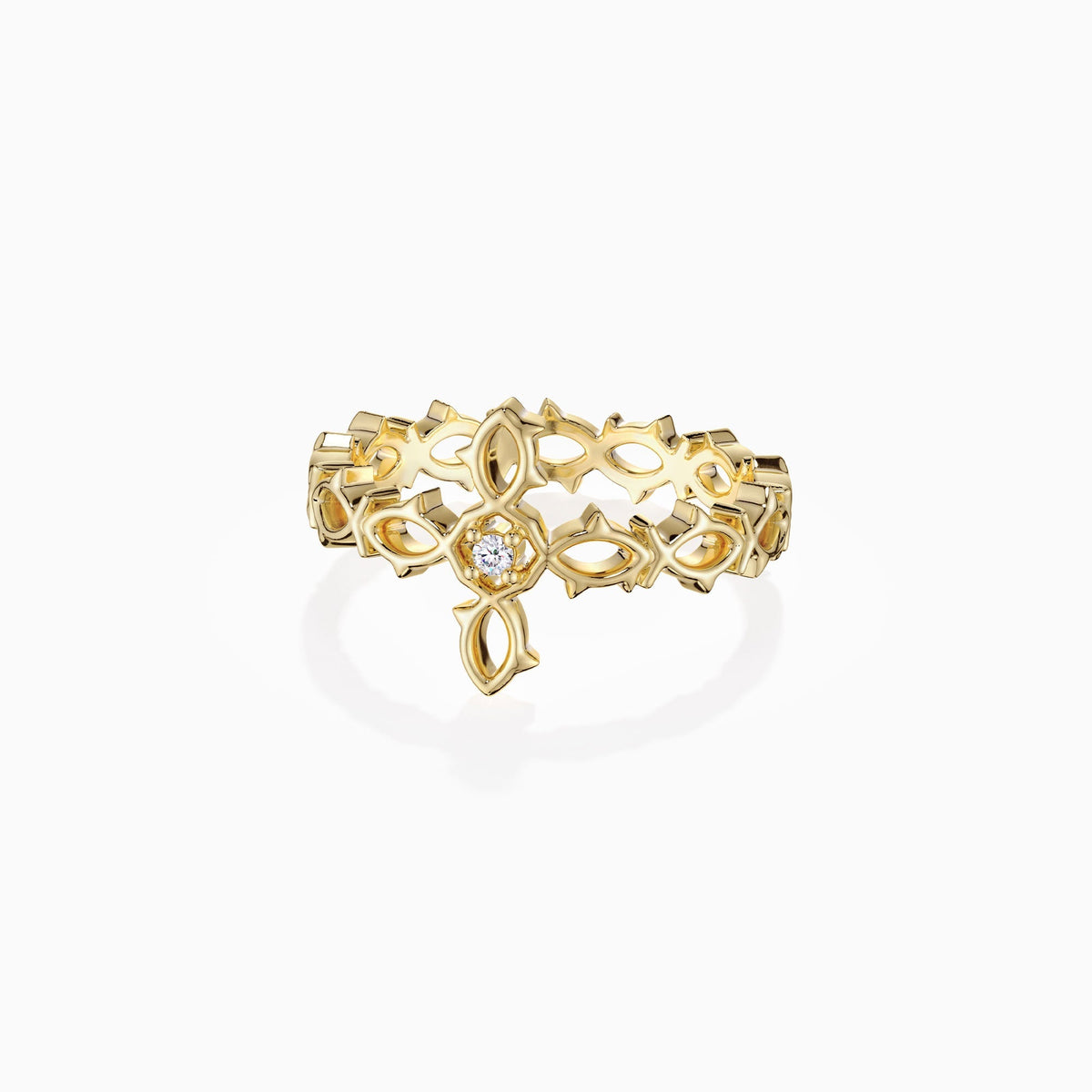 Thorned Cross Ring