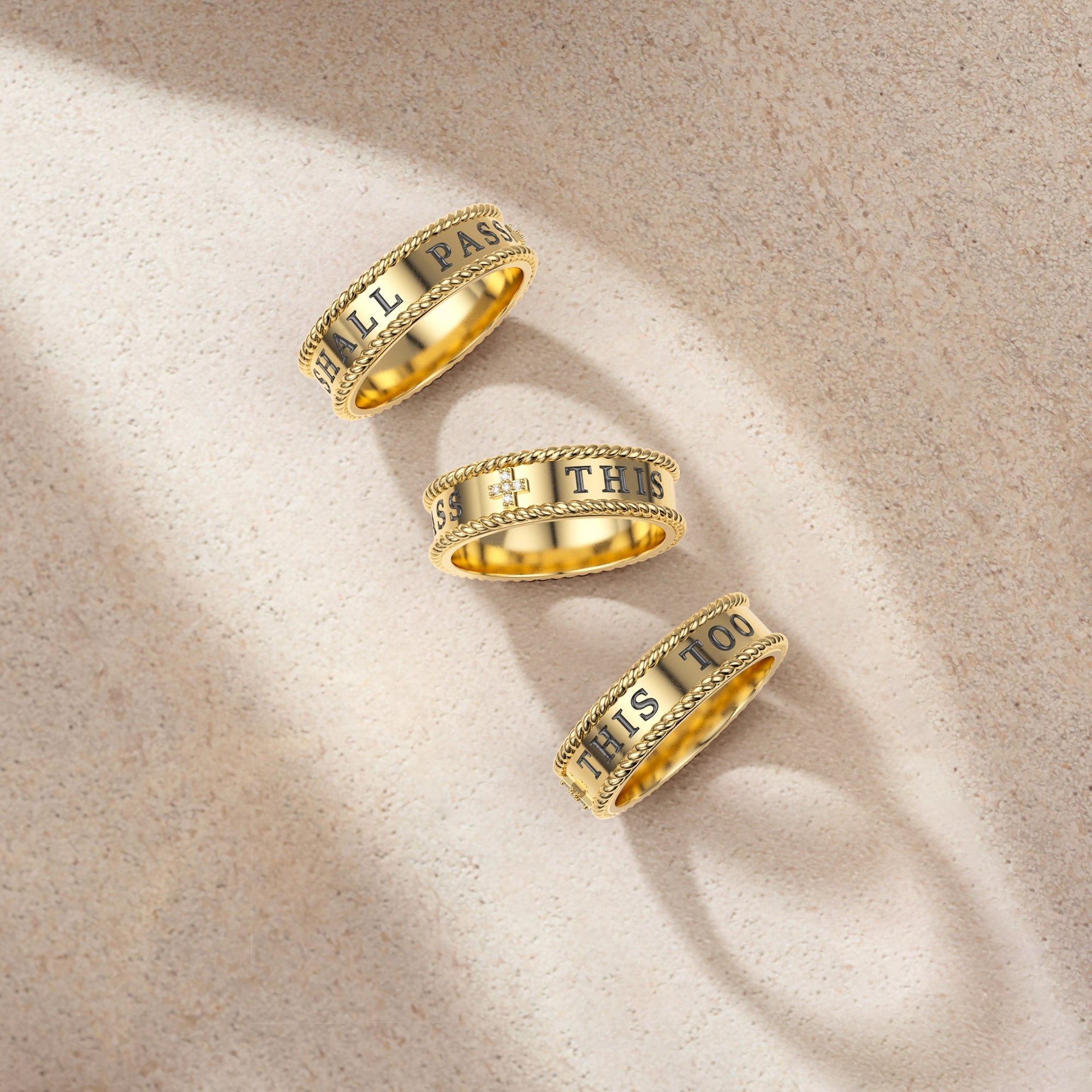 This Too Shall Pass Cross Statement Ring