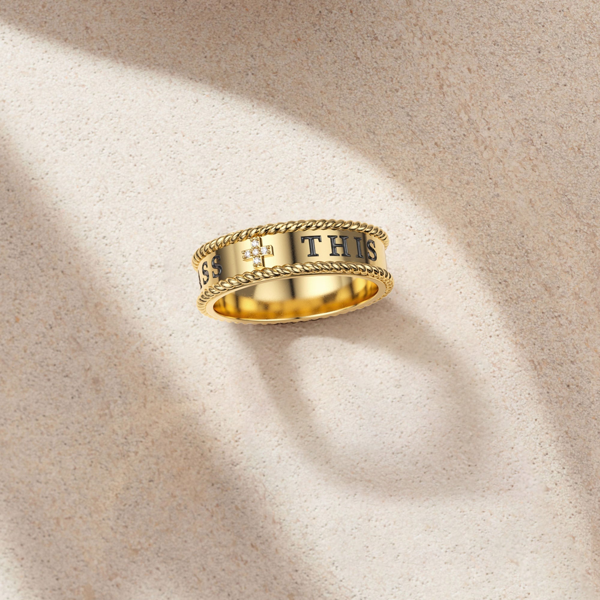 This Too Shall Pass Cross Statement Ring