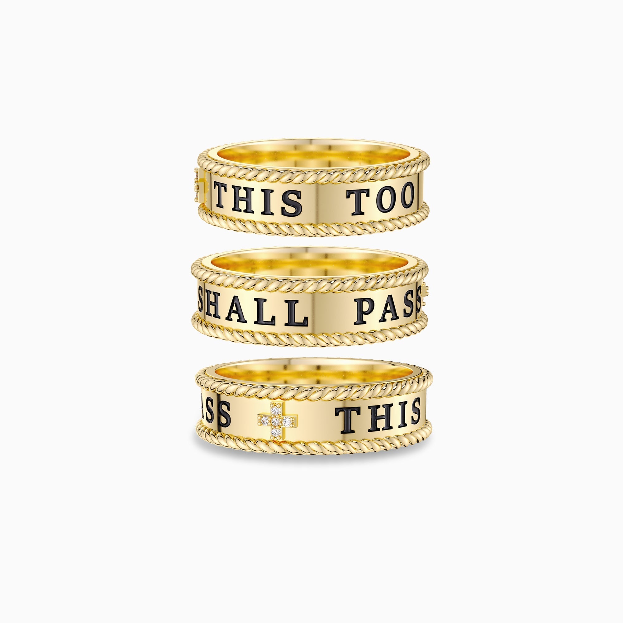 This Too Shall Pass Cross Statement Ring