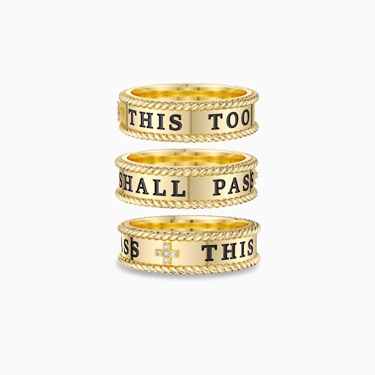 This Too Shall Pass Cross Statement Ring