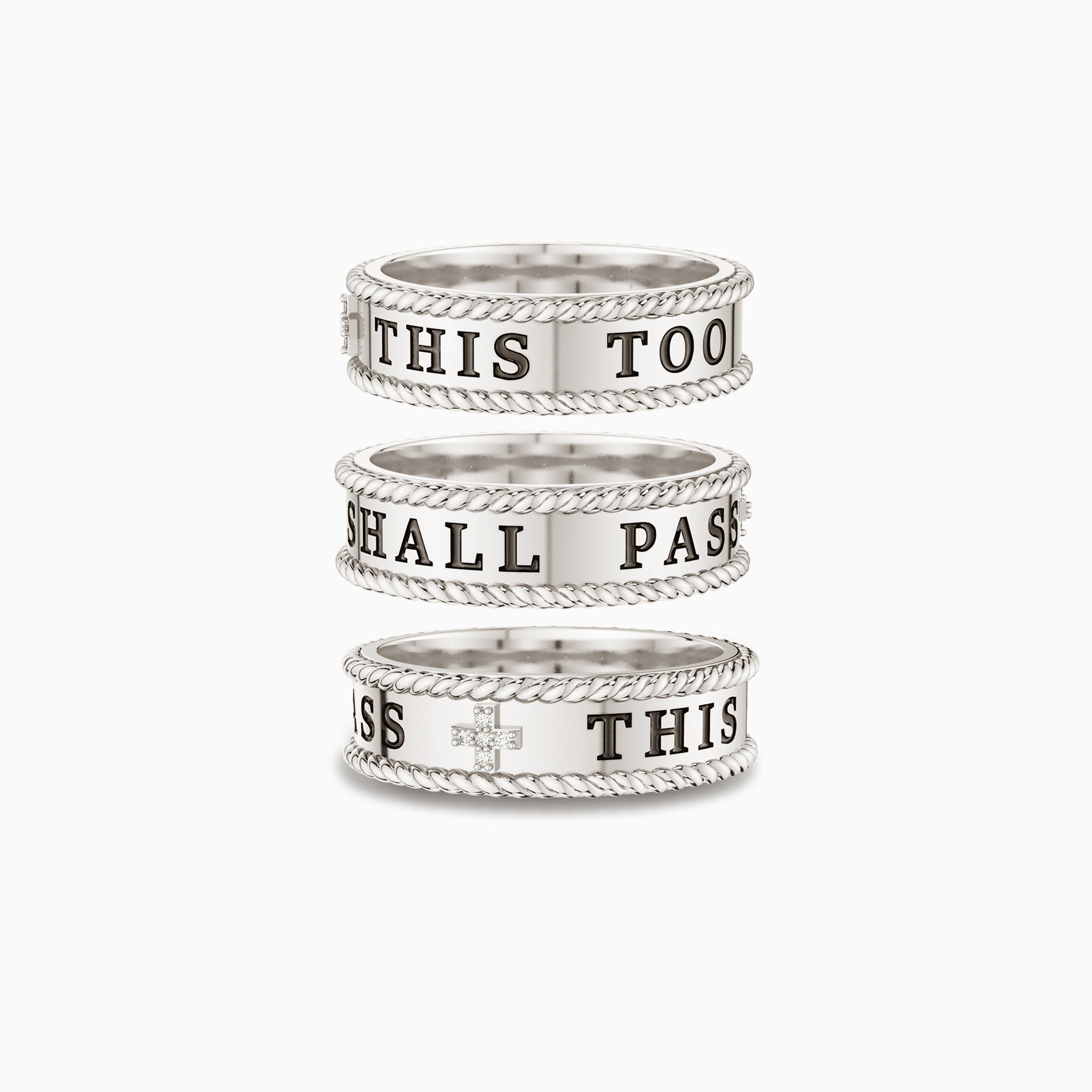 This Too Shall Pass Cross Statement Ring