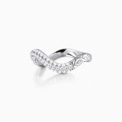 Pavé Wavy Statement Stacking Ring