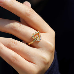 Personalized Braided Love Knot Ring