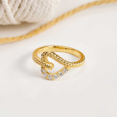 Personalized Braided Love Knot Ring