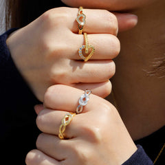 Personalized Braided Trinity Heart Ring
