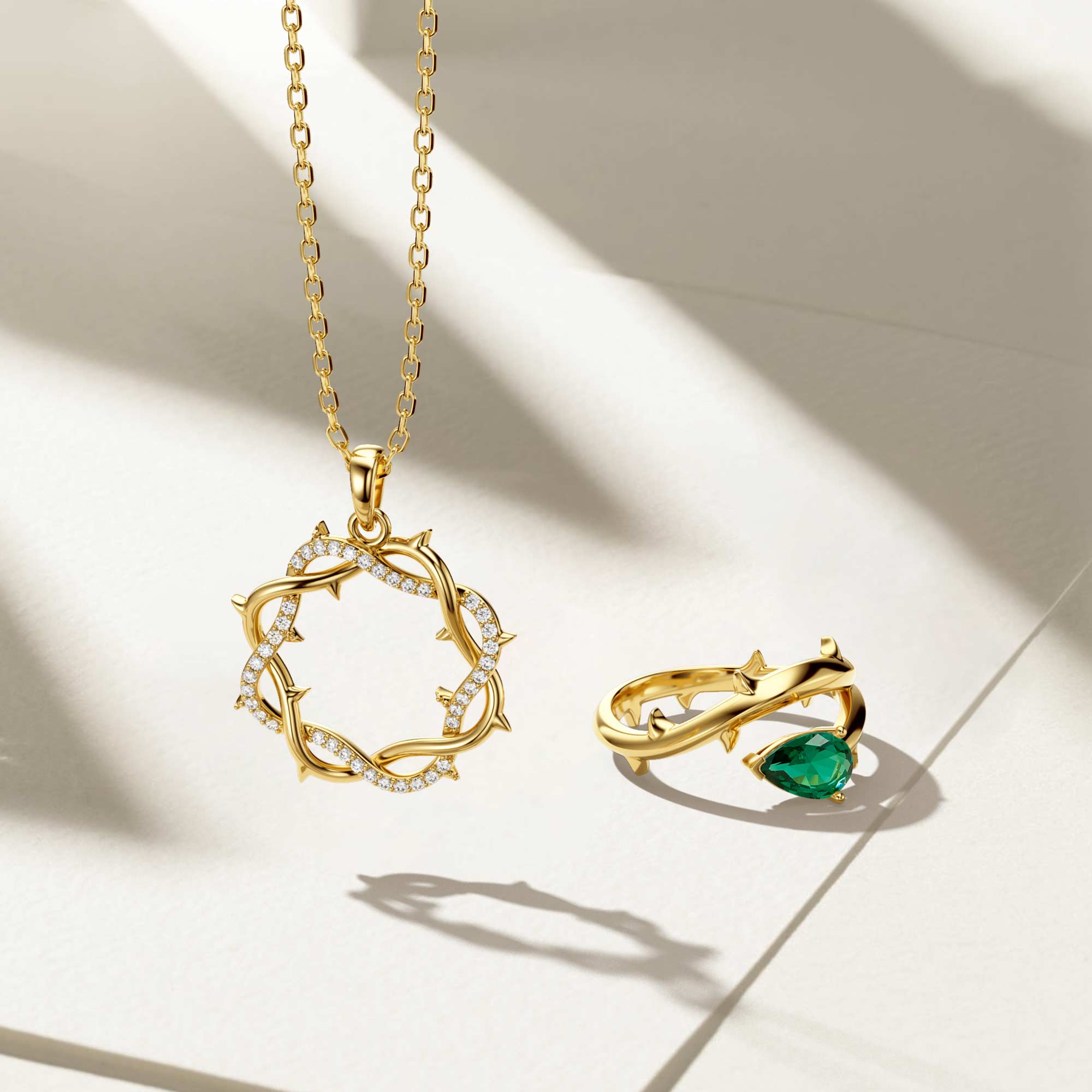 Thorns Pear Statement Ring