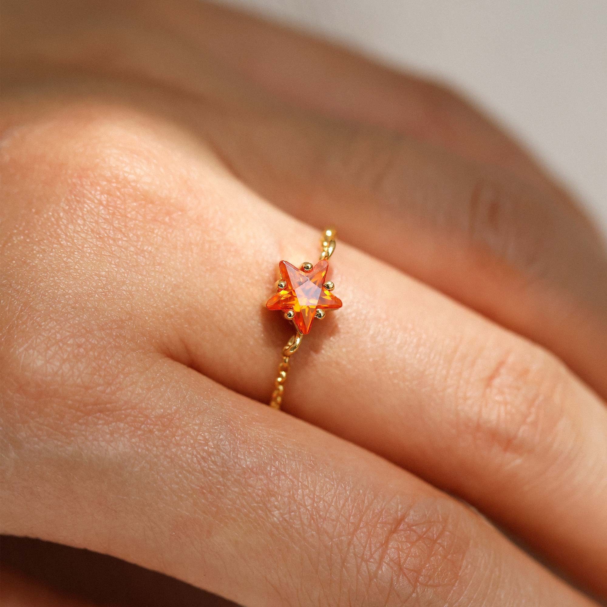 Wish Upon a Star Adjustable Chain Ring