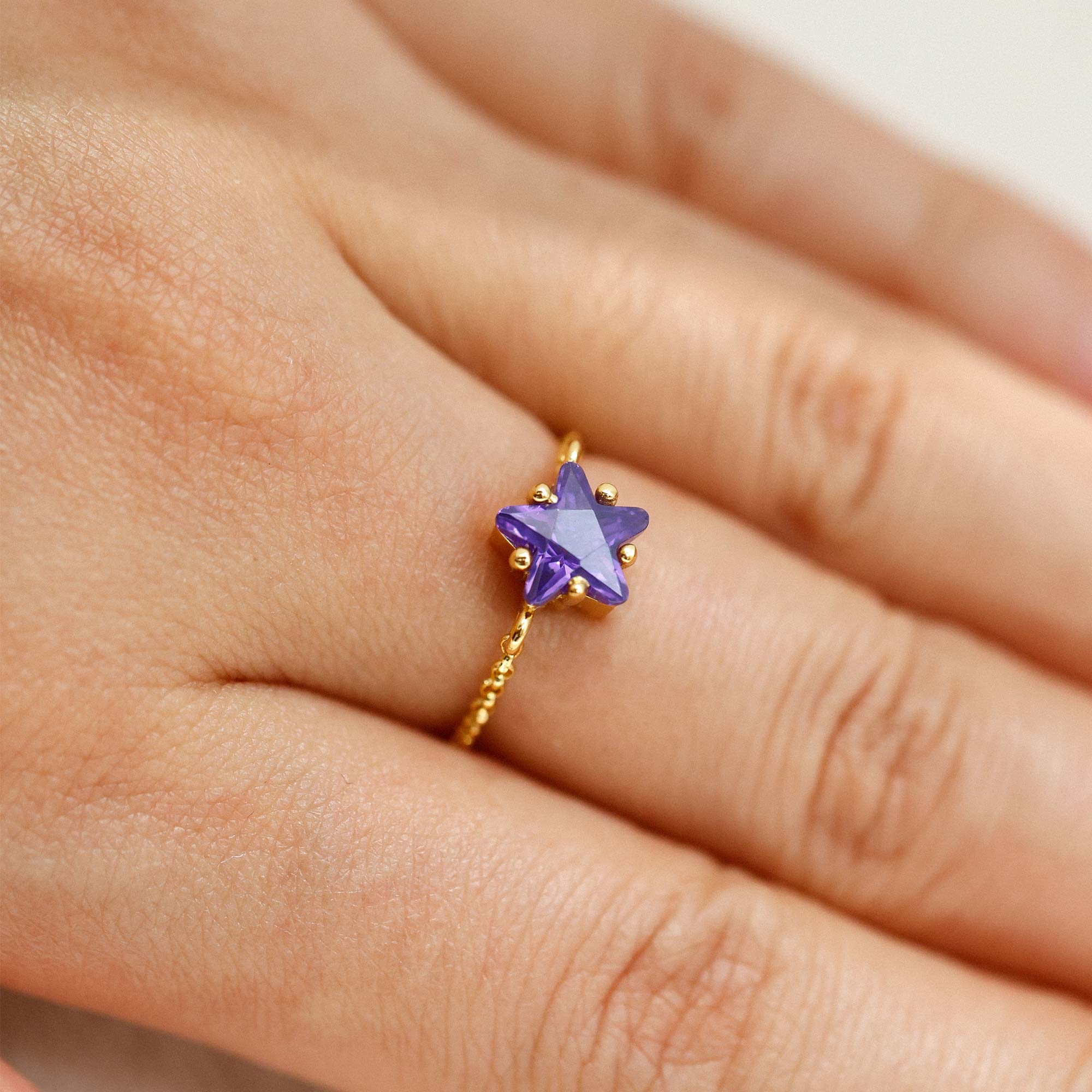 Wish Upon a Star Adjustable Chain Ring