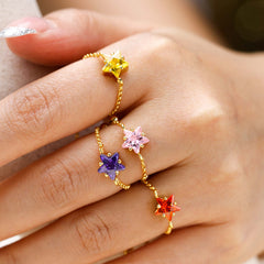 Wish Upon a Star Adjustable Chain Ring