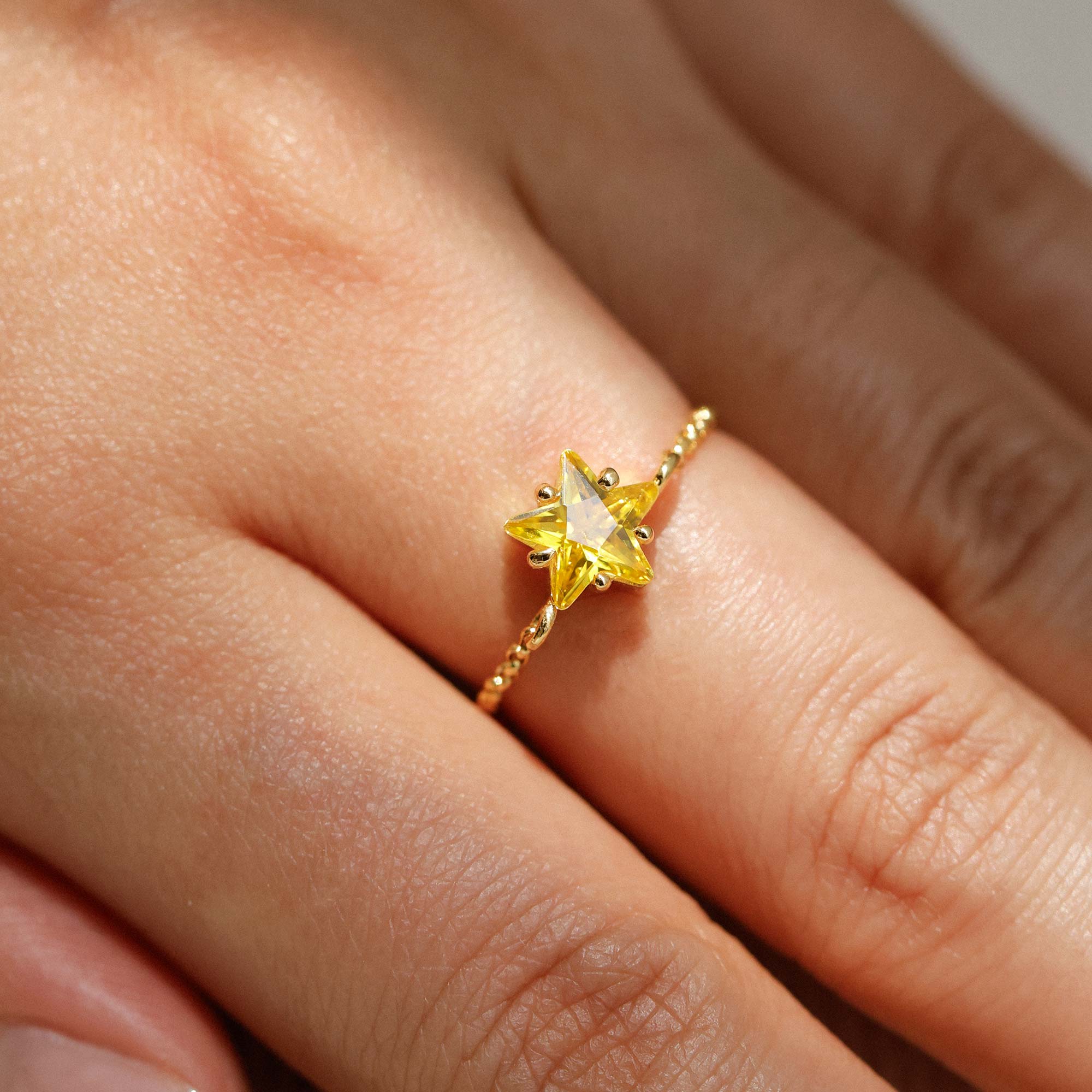 Wish Upon a Star Adjustable Chain Ring