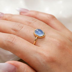 Seren Droplet Sculpted Gemstone Ring
