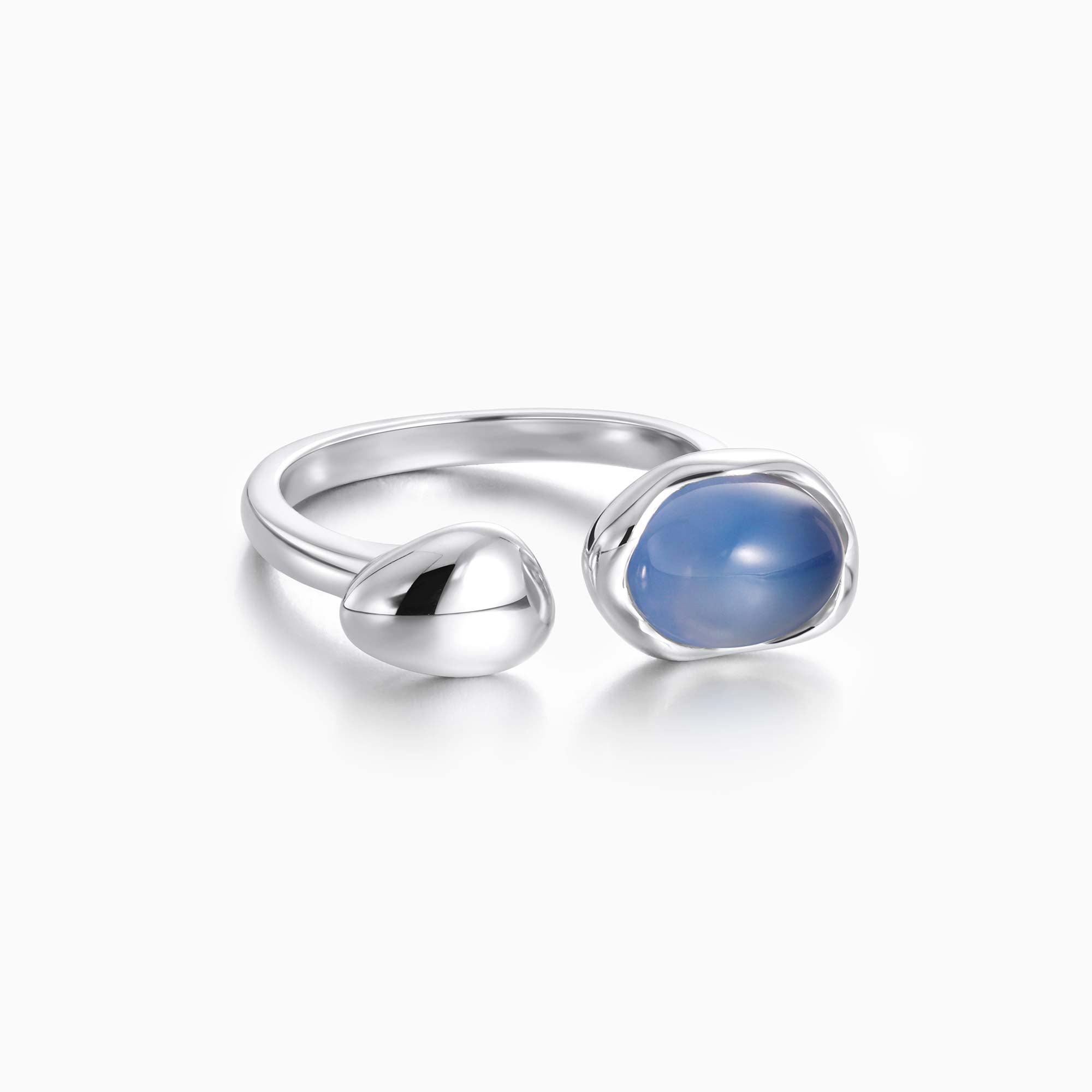 Seren Droplet Gemstone Open Ring