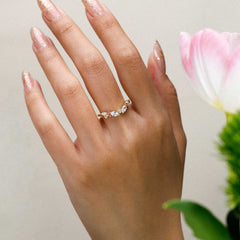 Marquise Bloom Stackable Ring