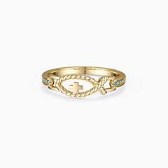 Hollow Cord Ichthys Ring