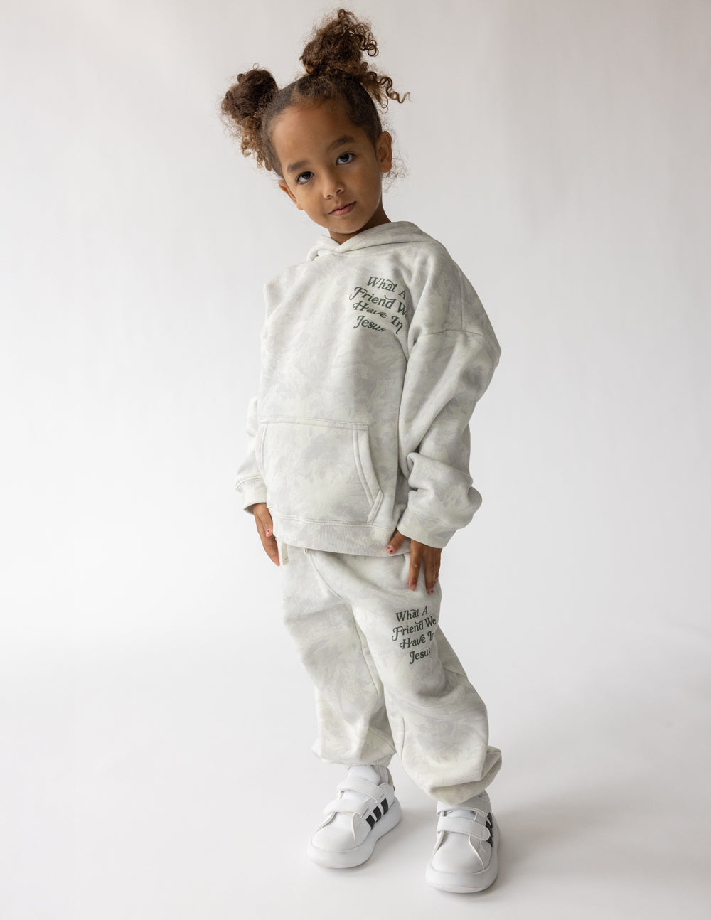 What a Friend in Jesus Camo Kids Hoodie