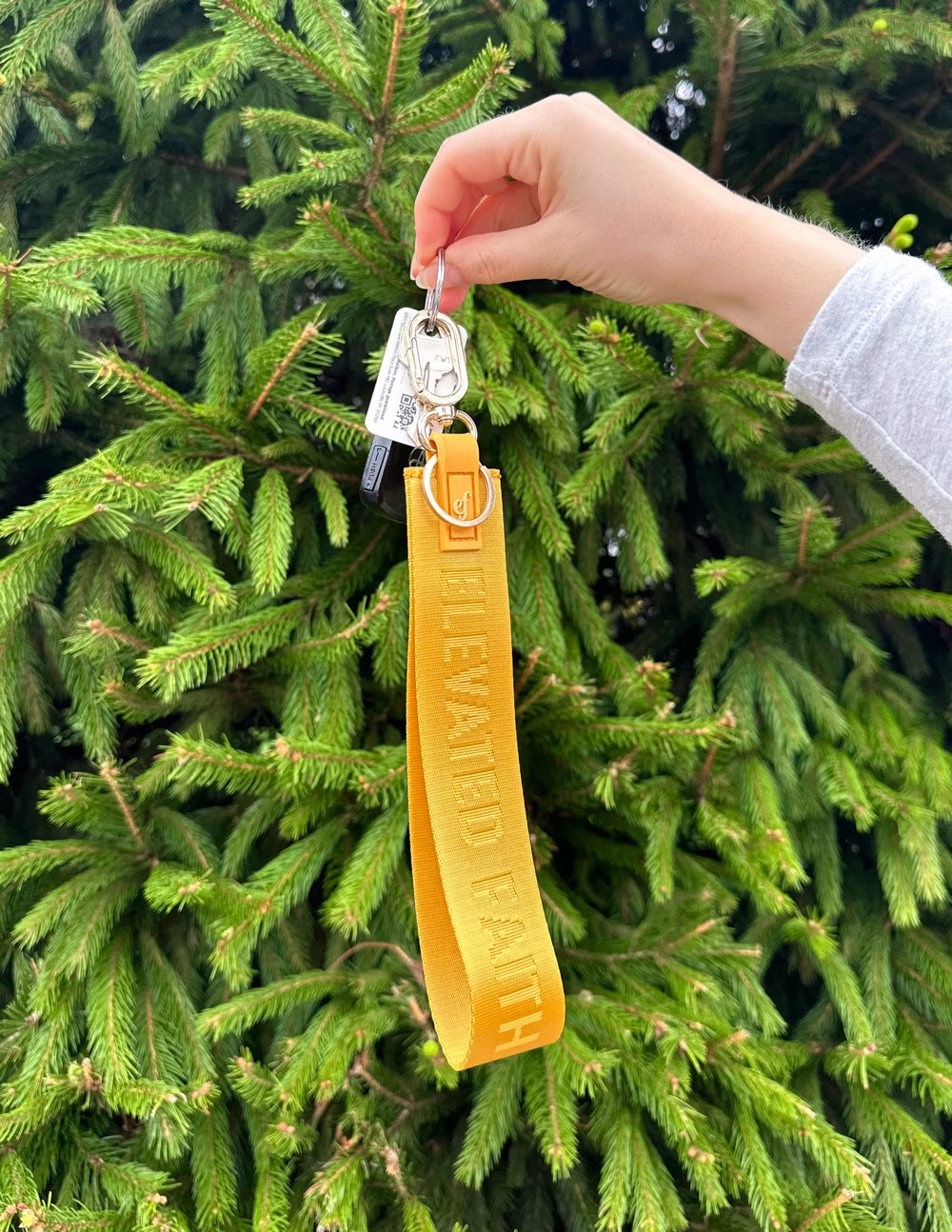 Yellow Oversized Logo Keychain – Faith Nova