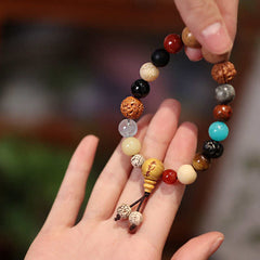 Faith Nova Bodhi Seed Agate Wisdom Harmony Wrist Mala Bracelet