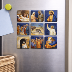 The Resurrection of Jesus - Religious Fridge Magnets 9 Pieces