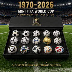 1970–2026 Mini FIFA World Cup Commemorative Ball Collection – Soccer Ornament Gift Box Set