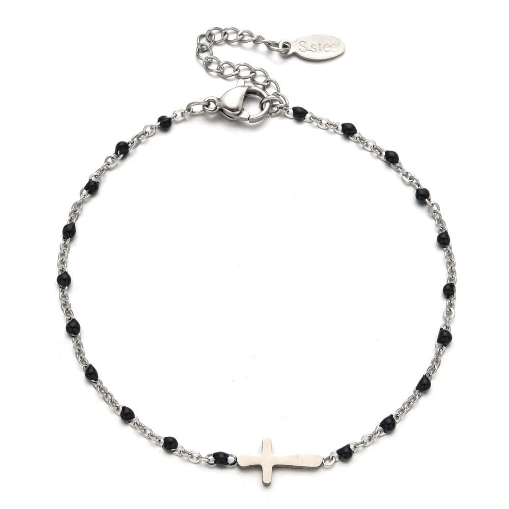 Delicate Minimalist Cross Bracelet
