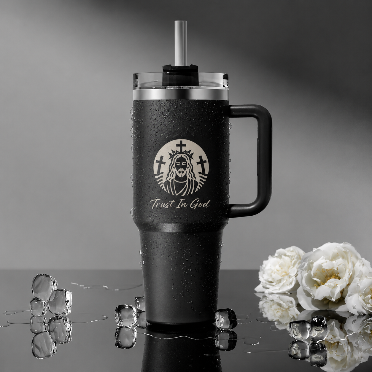 Trust In God Stainless Steel Tumbler – 30 / 40 oz Vacuum Insulated Cup, Keeps Drinks Hot & Cold 8–12 Hours