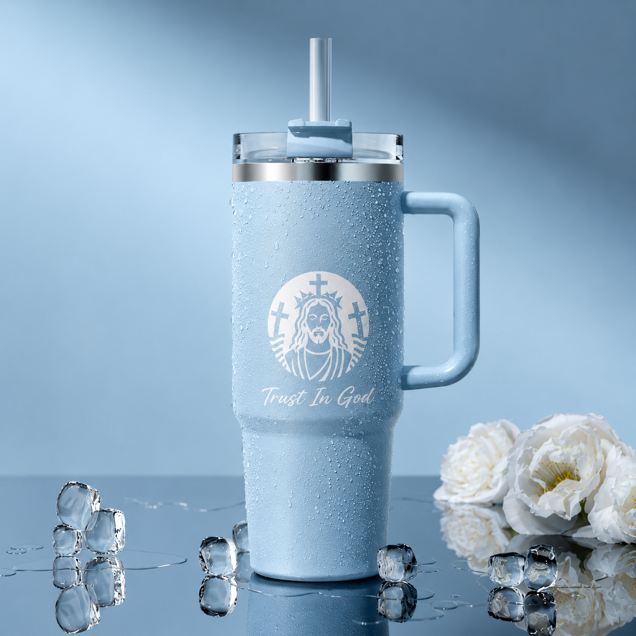 Trust In God Stainless Steel Tumbler – 30 / 40 oz Vacuum Insulated Cup, Keeps Drinks Hot & Cold 8–12 Hours