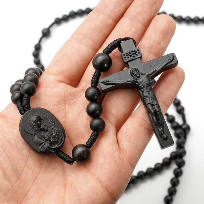 Olive Wood Beads Fifteen Decade Praying Rosary of the Blessed