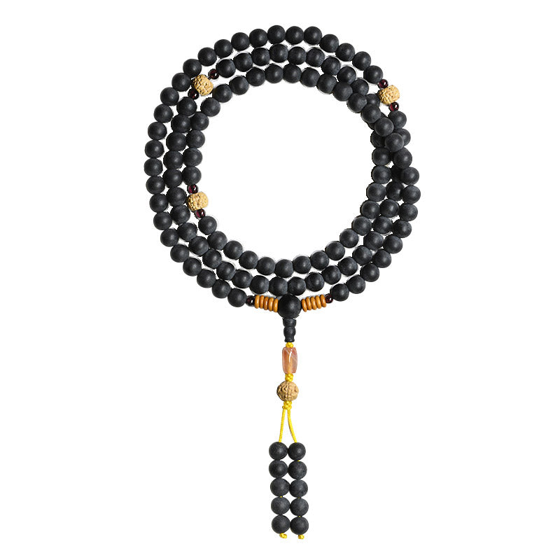 Faith Nova Tibetan Mala Cypress Bodhi Seed Red Agate Healing Bracelet