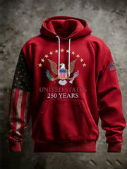 Men's 250th Anniversary Casual Printed Hooded Sweatshirt