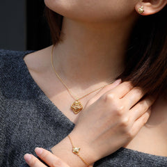 Sacred Heart Flame Stud Earrings