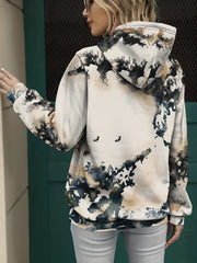 Women's Graphic & Letter Print Hoodie with Kangaroo Pocket, Casual Long Sleeve Sweatshirt