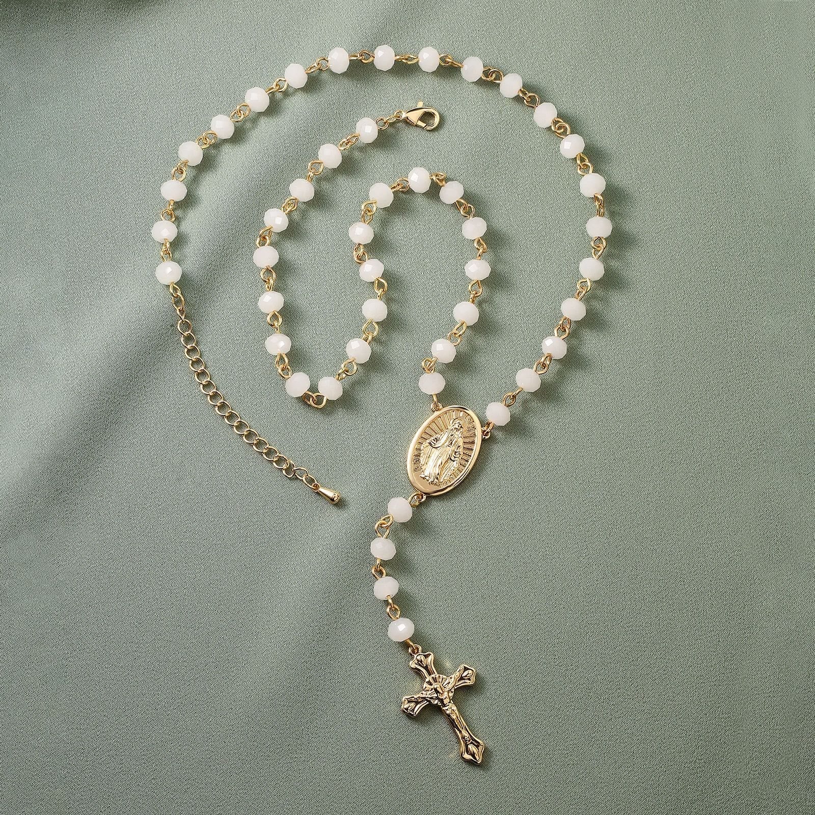 Virgin Mary Medal & Crucifix Pendant Necklace