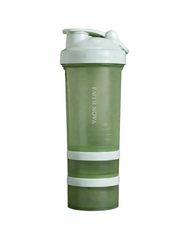 16oz Faith Nova All In One Protein Shaker Bottle With Storage Compartments - Green