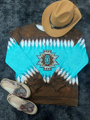 Women's Geometric Print Pullover Sweatshirt, Soft Long Sleeve Crew Neck – Ideal for Daily Wear and Layering