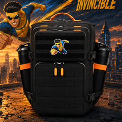 Invincible Patch EDC Performance Backpack 35L / 45L - Black Orange