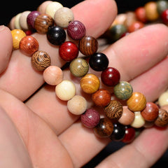 Faith Nova  108 Beads Wenge Wood Mala Blessing Meditation Bracelet